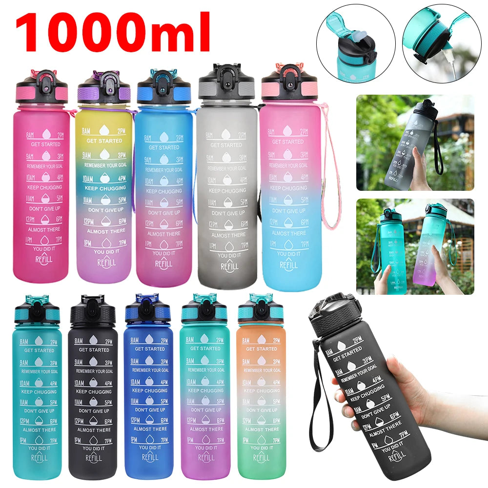 1L Water Bottle Portable Sport Water Bottle Pretty Drink Bottle Leakproof Gym Water Bottle for Outdoor Travel Fitness Cycling 1L Water Bottle Portable Sport Water Bottle Pretty Drink Bottle Leakproof Gym Water Bottle for Outdoor Travel Fitness Cycling
